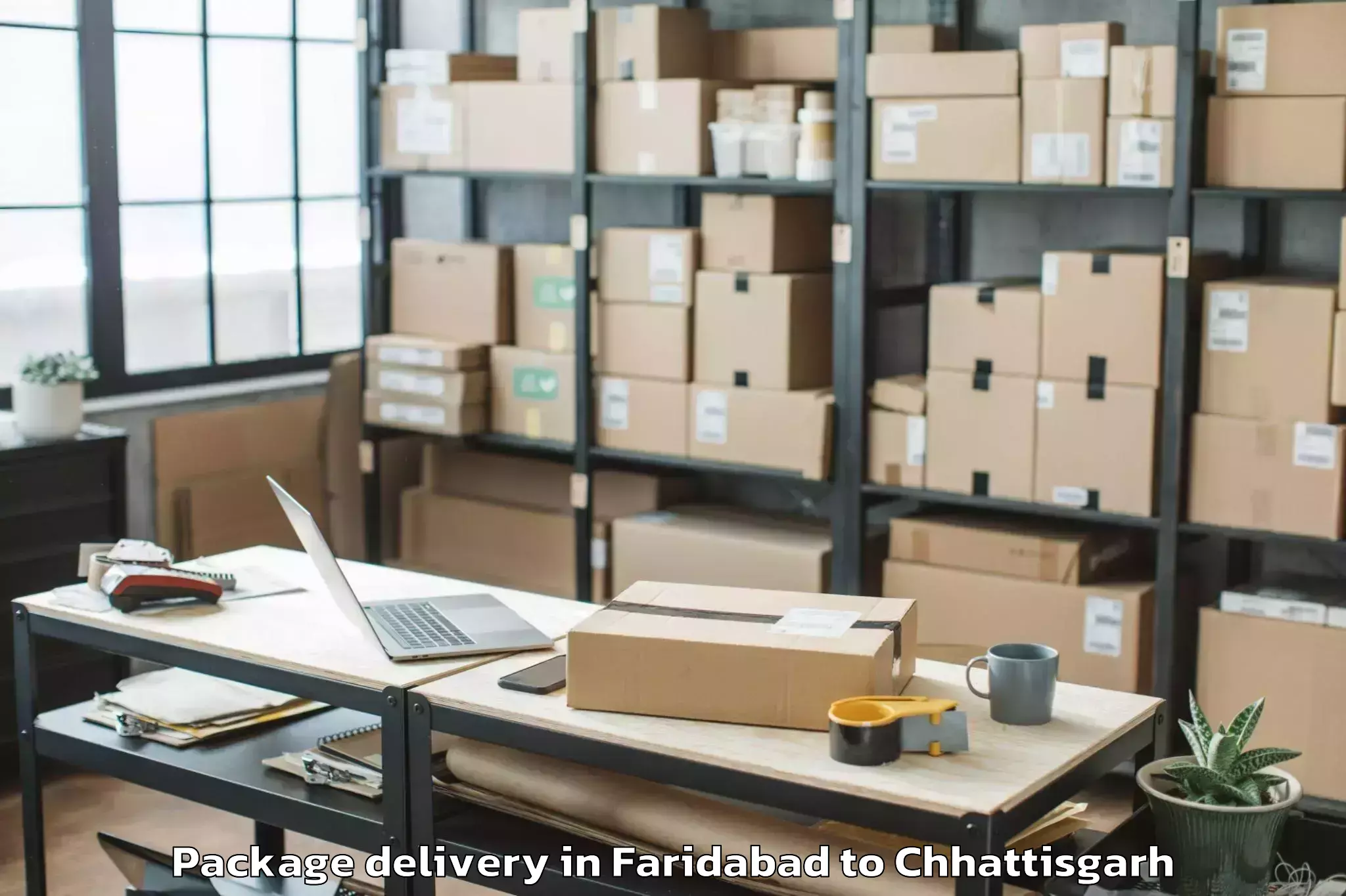 Trusted Faridabad to Kharsia Package Delivery